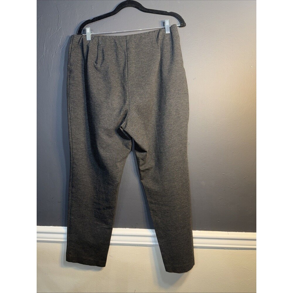 J. Jill Ponte Pants Slim Leg Large Gray Knit Trousers Teacher Casual Stretch - Picture 3 of 3